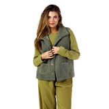 Teddy Bear Sherpa Vest in Forest - 2303