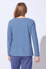 Santa Barbara Stripe Hi Lo Tee - 23540