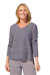 Santa Barbara Stripe Hi Lo Tee - 23540