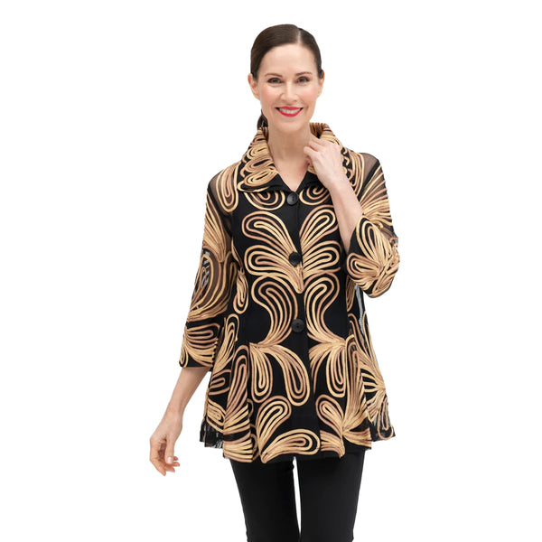 Damee Soutache Swirl On Mesh Jacket - 2389 - Size M Only!