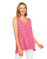 Mixed Direction Stripe Sleeveless Cotton Top - 24910