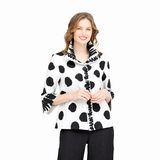 Polka-Dot Jacket in Black & White- 4939-WT