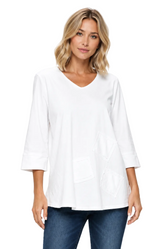 Soft Cotton V-Neck Tunic - C2002