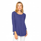 Ruched Front Peruvian Cotton Tee - 27516