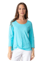 Textured Side Twist Tee - 27532