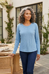 Cotton Pebble Princess Seamed Tee - 27544