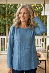 Cotton Pebble Shirttail Tunic- 27553