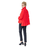 Vibrant Red High-Low Zip-Front Jacket - 1395J-RED