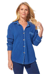 Color Wash Terry Anywhere Shacket - 28095