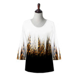 Animal-Print V-Neck Top in Multi - 28501