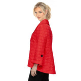 Textured Hi-Low Jacket in Red - 7525J-RD