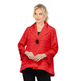 Textured Hi-Low Jacket in Red - 7525J-RD