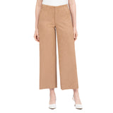Microsuede Wide-Leg Pant in Tan - 1224-Tan - Size L Only!