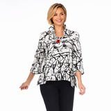 Pick Up Stix Short Print Blouse - 3448-SH