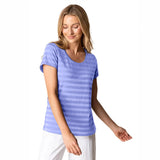 Shadow Stripe Short Sleeve Top - 30013