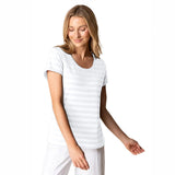 Shadow Stripe Short Sleeve Top - 30013