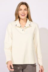 Ocean Front Terry Quarter Snap — pearl