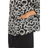 Abstract Circle Button Front Jacket - 3739 - Size XL Only!