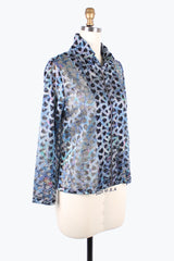 Holographic Mesh Twin Set in Blue - 31422 - Size M Only!