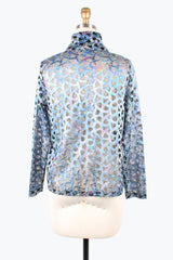 Holographic Mesh Twin Set in Blue - 31422 - Size M Only!