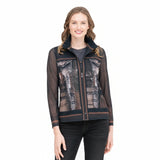 Smoky Denim Inspired Mesh Twin Set - 31431