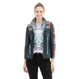 Floral & Denim Print Mesh Jacket W/Coordinating Tank - 31434