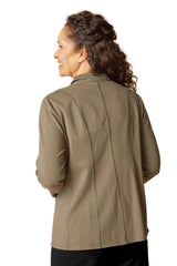 Stonewash Cotton Spandex Seamed Blazer - 31529