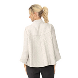 Elegant Textured Swing Jacket in Taupe - 6990J-TP