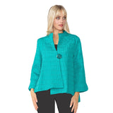 Textured Asymmetric Jacket in Teal - 6288J-TL - Size XXL Only!