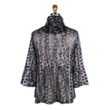 Geometric Ombré Mesh Jacket in Silver - 400-SLV