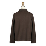 Soft Felted Zip Jacket in Chocolate - 4901-BRN - Sizes L & XL