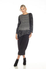 Mixed-Media Sweater Tunic - 3422 - Sizes M & XL Only!