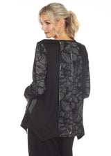 Mixed-Media Sweater Tunic - 3422 - Sizes M & XL Only!