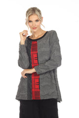 Textured Wave-Knit Colorblock Tunic - 3532 - Size XL Only!