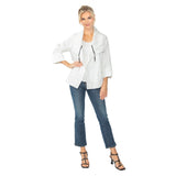 Marbled Texture Jacket in White - 6793J-WHT
