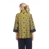 Two-Tone Polka-Dot Jacquard Jacket in Kiwi - 3591-KW - Size S