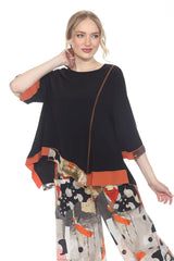 Playful Tunic with Bold Contrast Trim - 3614