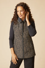 Reversible Printed Quilt Puffer Vest - 36725