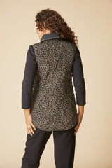 Reversible Printed Quilt Puffer Vest - 36725