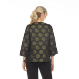 Short V-Neck Polka-Dot Jacket in Kiwi - 3692-KWI