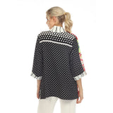 Mixed Print One-Button Jacket - 3725 / 3658