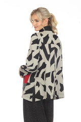 Colorblock Animal-Print Pocket Jacket - 3773LT