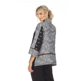 Elegant Mixed Media Jacquard Jacket - 3789
