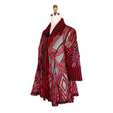 Soutache Mesh Jacket in Red - 2363-RD - Size XS Only!