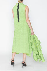 Bubble Check High Neck Dress - 3850D
