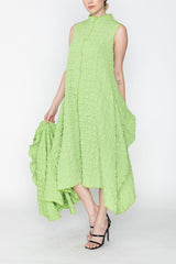 Bubble Check High Neck Dress - 3850D