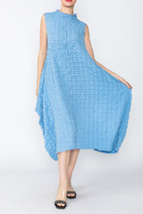 Bubble Check High Neck Dress - 3850D