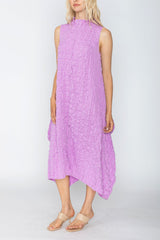 Bubble Check High Neck Dress - 3850D