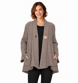 One-Button Textured Waffle Jacket - BW117