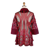 Soutache Mesh Jacket in Red - 2363-RD - Size XS Only!